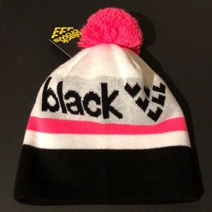 Black Crows NWT Pink Black White Nomen Beanie